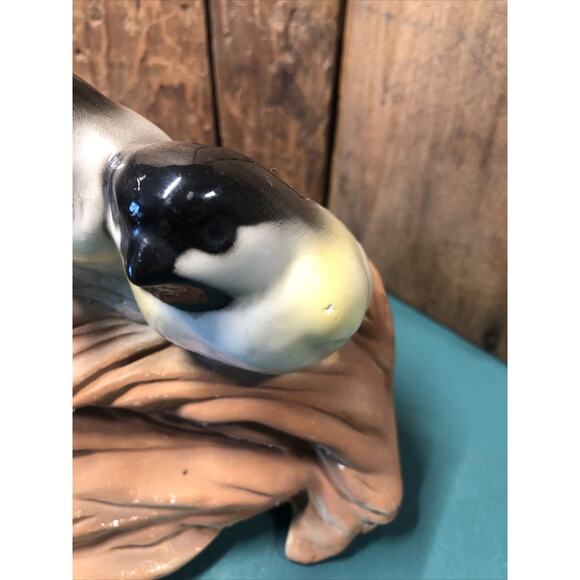 Shawnee Pottery #502 Birds on Driftwood Branch Planter Faux Bois Goldfinch VTG - Picture 12 of 13